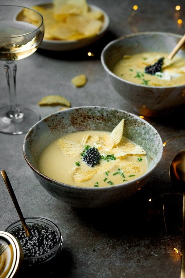 Kerstsoep: aardappel prei soep / vichyssoise