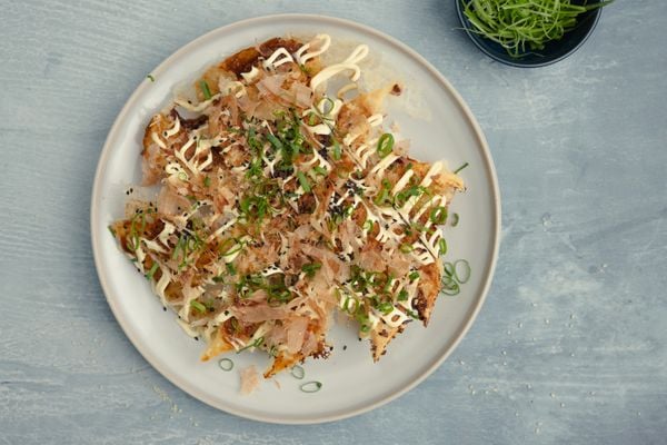 Dumpling recept / pot sticker dumplings okonomiyaki style