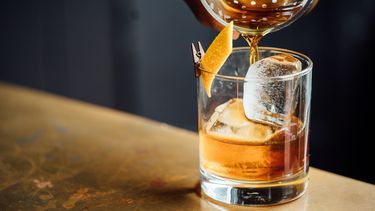 whisky in een glas