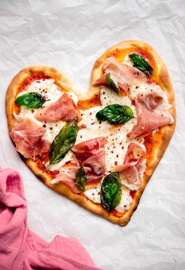 Valentijns grerecht: pizza met burrata