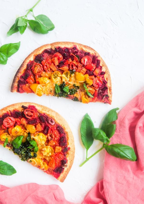 rainbow pizzas