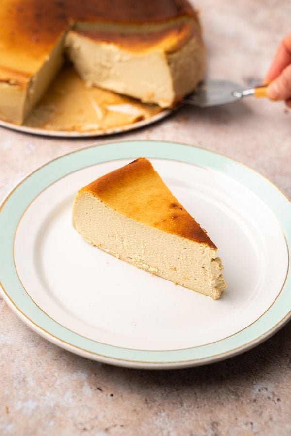 Baskische cheesecake pistache