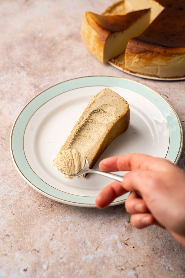 Baskische cheesecake pistache