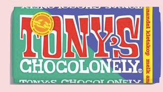 Tony's Chocolonely estafettereep amandel kletskop melk