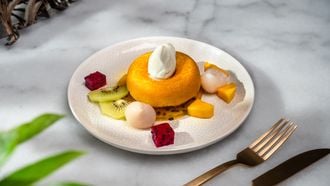 Savarin / dessert met champagne