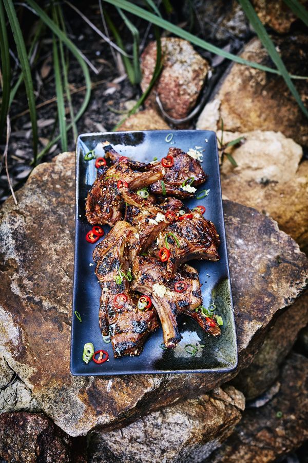 Lamb chops from the barbecue