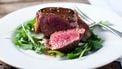 Beef steak filet mignon cut seared cooked rare