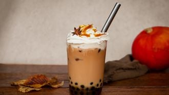 Pumpkin spice bubbel tea