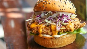 Fried chicken burger