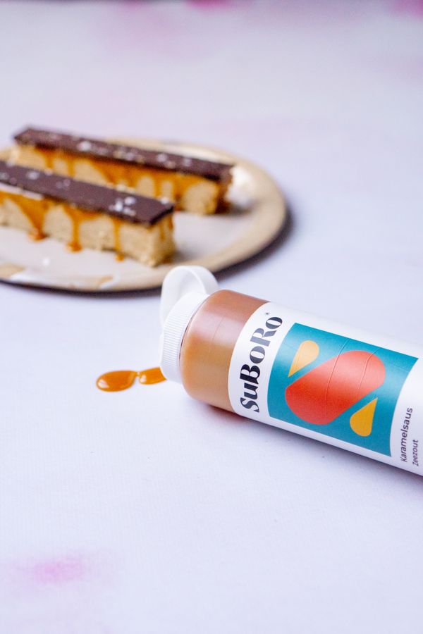 Twix maken / millionaire shortbread recept met Suboro karamelsaus