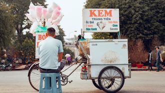 vietnamees ijs met bananen