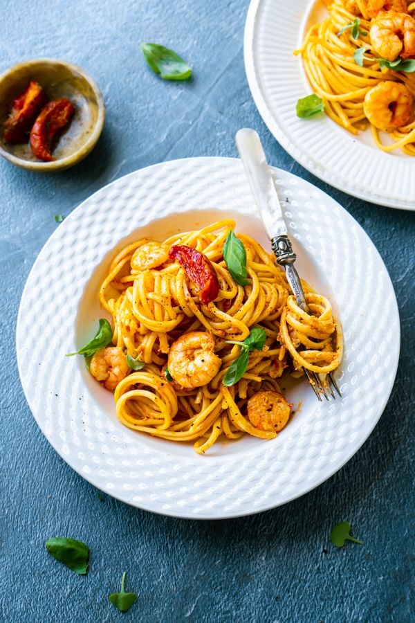 pasta met zongedroogde tomaten