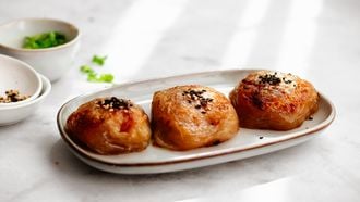 Glutenvrije dumplings met kipgehakt