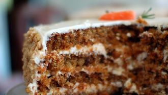 Afbeelding van worteltaart met mascarponecrème