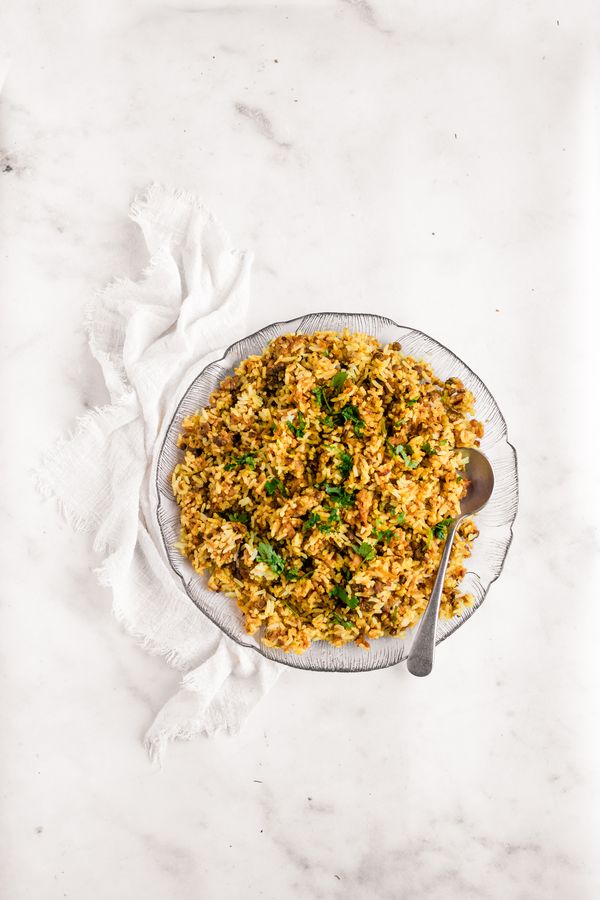 Knolselderijrecept mejadra met knolselderij