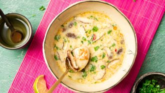 Tom Kha Kung (garnalen en shiitake)