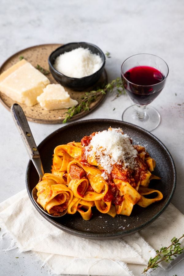 pasta met eendenragu