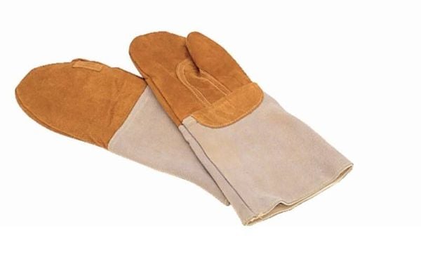 Leather oven mitts
