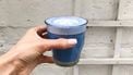 blauwe matcha latte