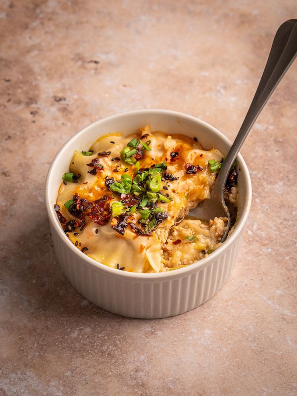 One pot dumpling lasagne