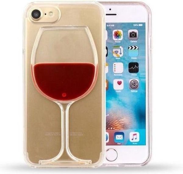 iphone hoesje met wijnglas