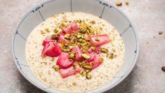 Rijstepap met witte chocolade en miso