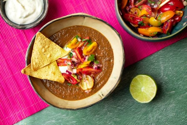 Black bean soup with chipotle