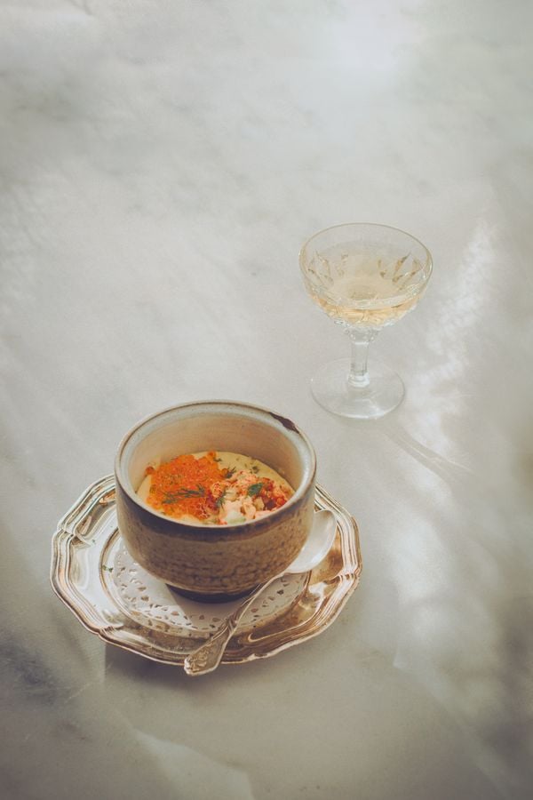 Luxe Chinees gestoomd ei met rivierkreet en zalmeitjes | koolhydraatarm voorgerecht met rivierkreeft