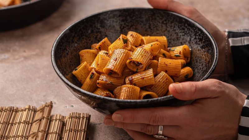 Pasta met chili crisp