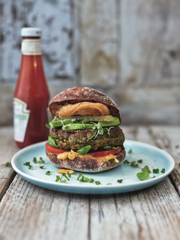 Brilliant vegetable burger from Jamie Oliver