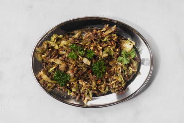 Spitskool met gehakt