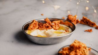 Witte chocolademousse / vegan nagerecht