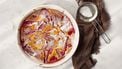 Clafoutis met rabarber en frambozen