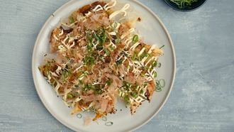 Dumpling recept / pot sticker dumplings okonomiyaki style