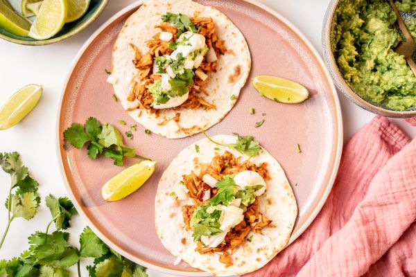 Pulled jackfruit taco's